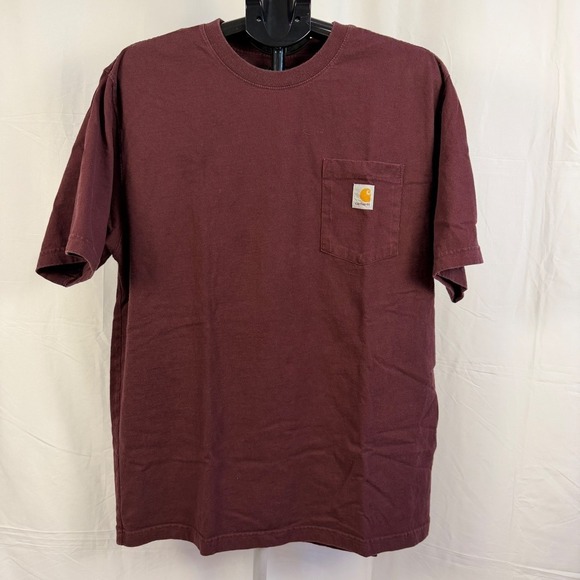 Carhartt Other - Carhartt Men's Pocket T Shirt Large Burgundy Loose Fit Short‎ Sleeve Casual